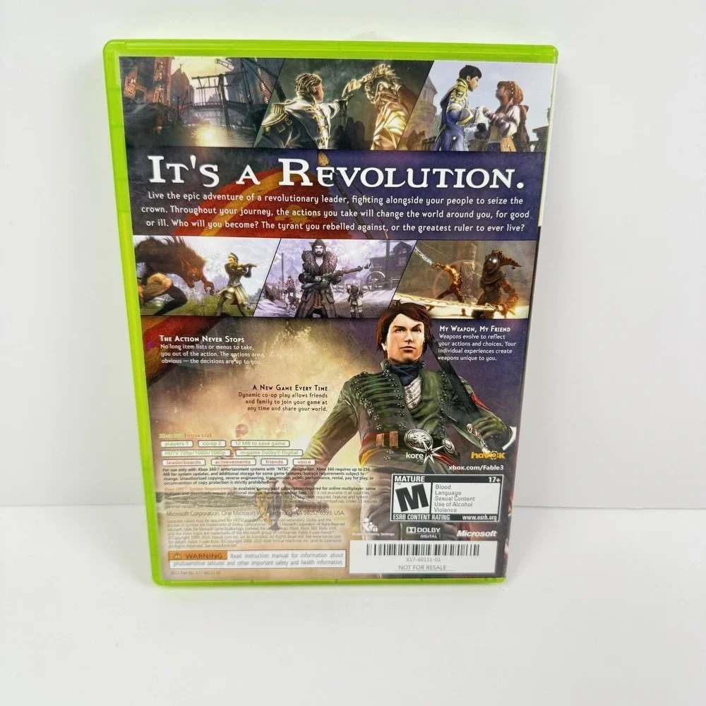 Fable III 3 Microsoft‎ Xbox 360 Complete Manual CIB Tested Working